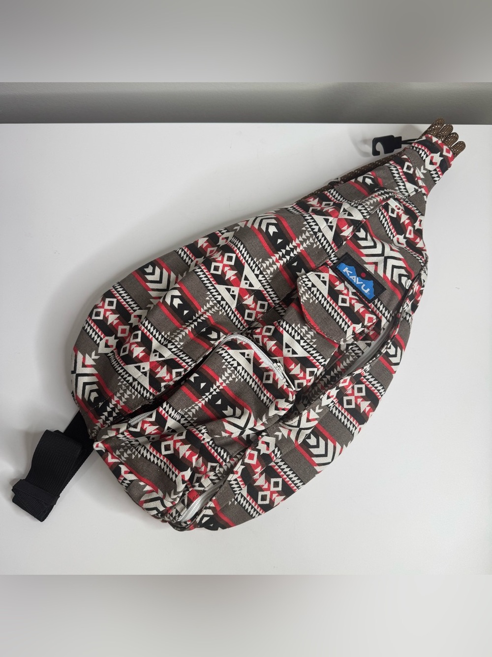 NEW‎ Kavu Rope Sling Bag Aztec Print Brown White Outdoor Hiking Camping Pack